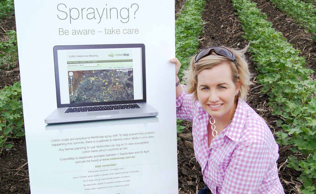 Cotton Australia regional manager Renee Anderson is warning growers to be vigilant against herbicide and pesticide spray drift from surrounding properties. Cotton Australia regional manager Renee Anderson is warning growers to be vigilant against herbicide and pesticide spray drift from surrounding properties.